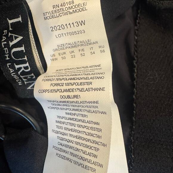 Lauren Ralph Lauren Tummy-Control High-Neck One-Piece Swimsuit Size 18W Plus NWT - Picture 11 of 13